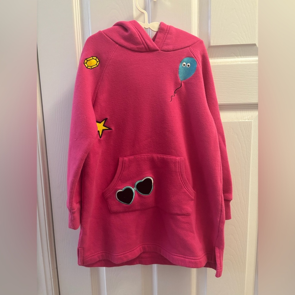 Spotted Zebra hooded pink dress girls